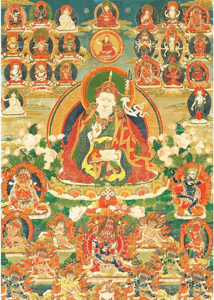 Amazon.co.jp: ROSSOGRAFICO チベット仏教 仏画 ポスター 阿弥陀如来